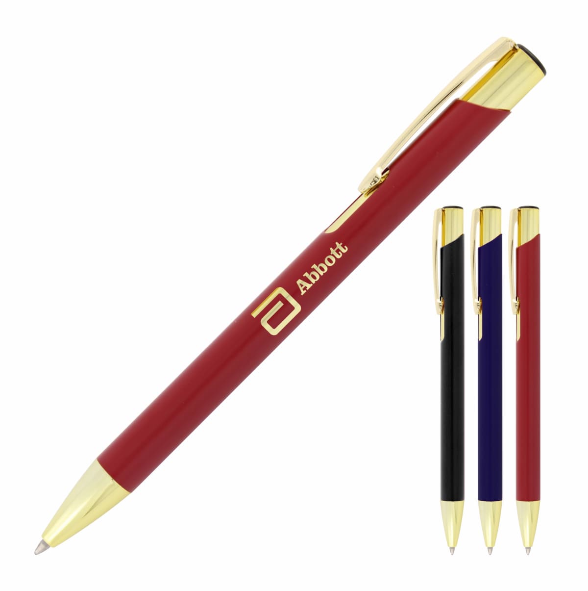 Executive Metal Pen Ballpoint Matte Finish Gold Trim Julia