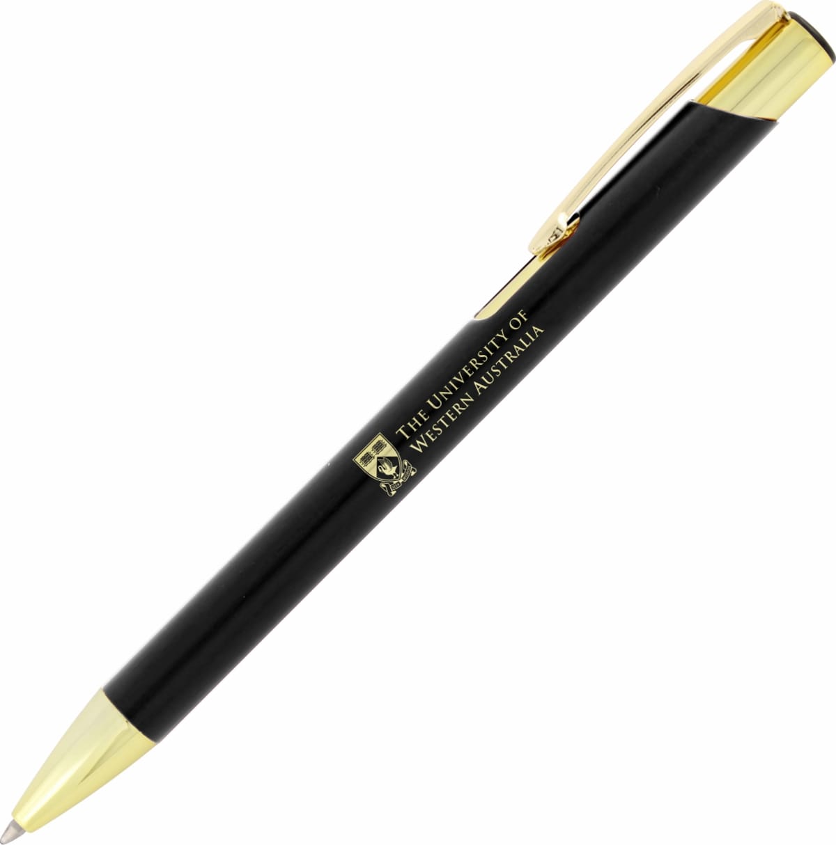 Executive Metal Pen Ballpoint Matte Finish Gold Trim Julia