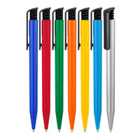 Plastic Pen Ballpoint Gloss Black Clip Tia