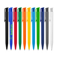 Plastic Pen Ballpoint Gloss Colours Tia