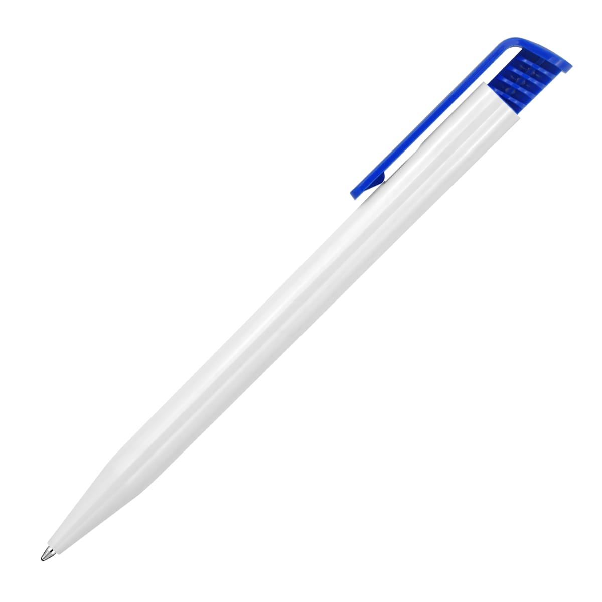 Plastic Pen Ballpoint Gloss White Tia