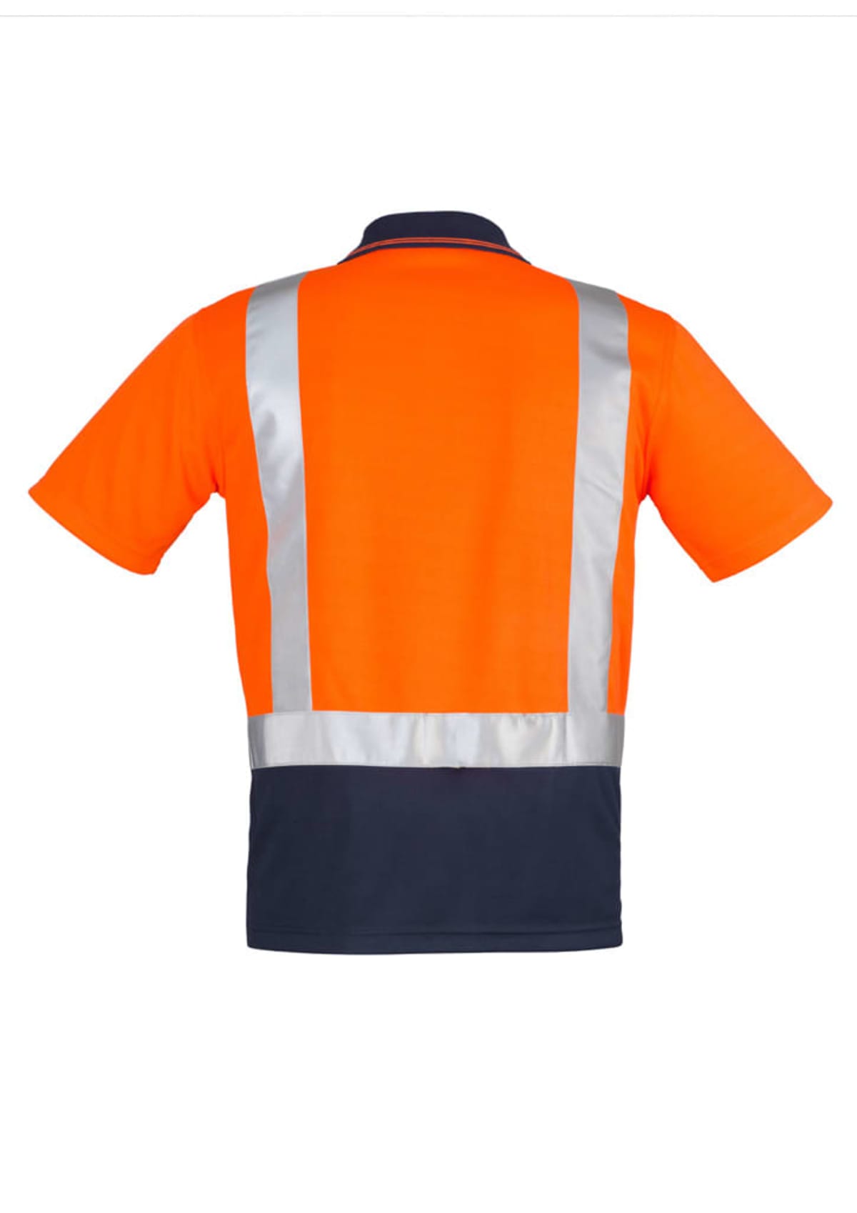 Mens Hi Vis Spliced Short Sleeve Polo - Shoulder Taped