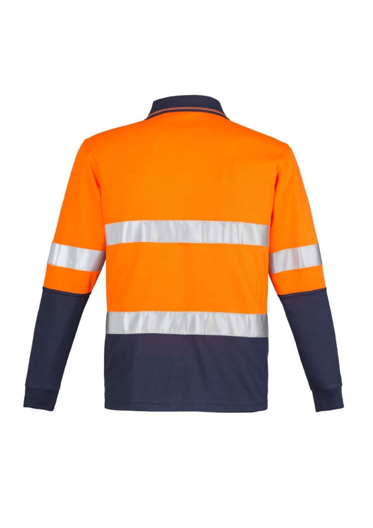 Mens Hi Vis Spliced Long Sleeve Polo - Hoop Taped