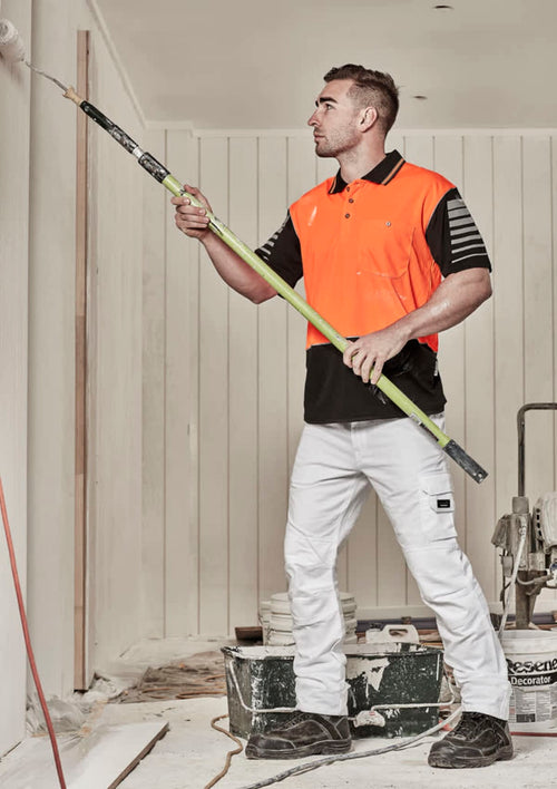 Mens Hi Vis Zone Short Sleeve Polo