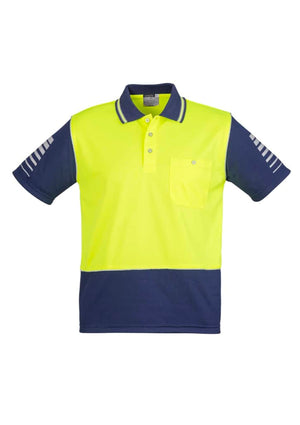 Mens Hi Vis Zone Short Sleeve Polo