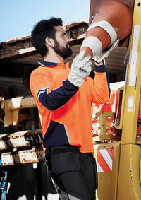 Mens Hi Vis Squad Long Sleeve Polo