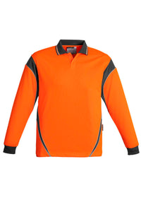 Mens Hi Vis Aztec Long Sleeve Polo
