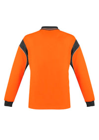 Mens Hi Vis Aztec Long Sleeve Polo