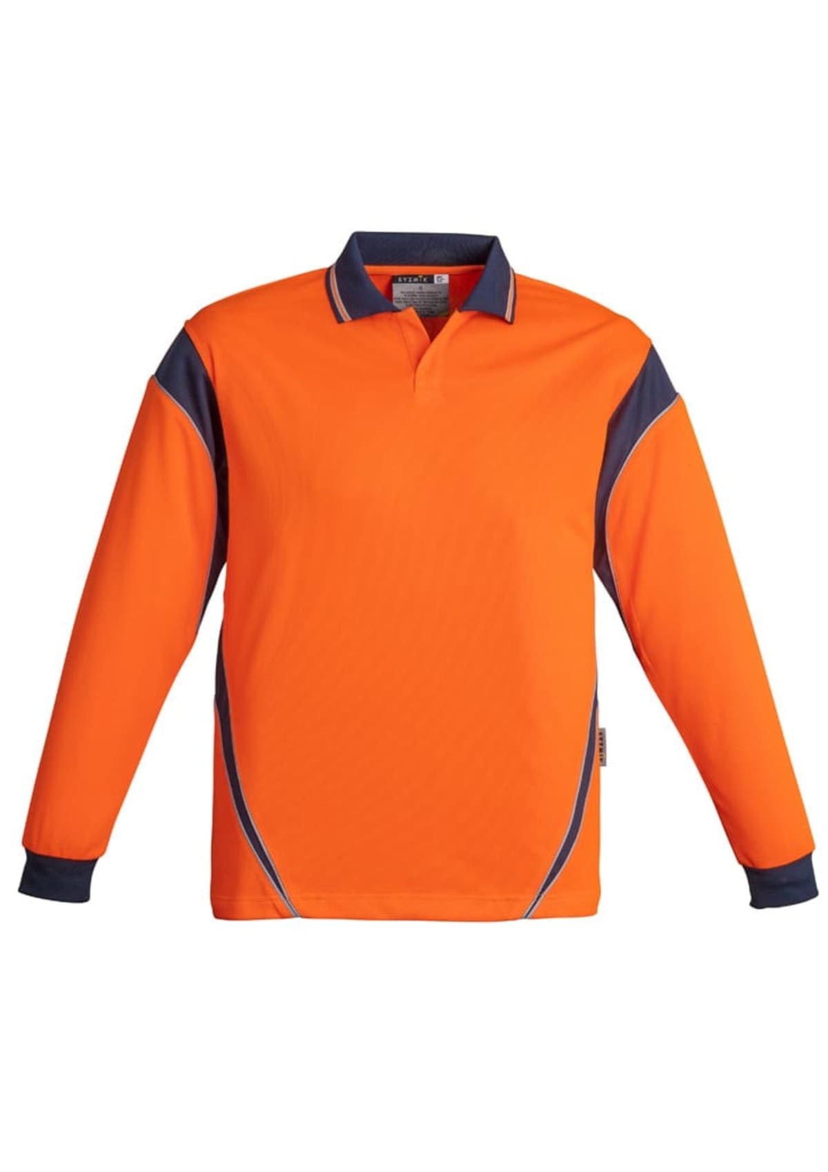 Mens Hi Vis Aztec Long Sleeve Polo