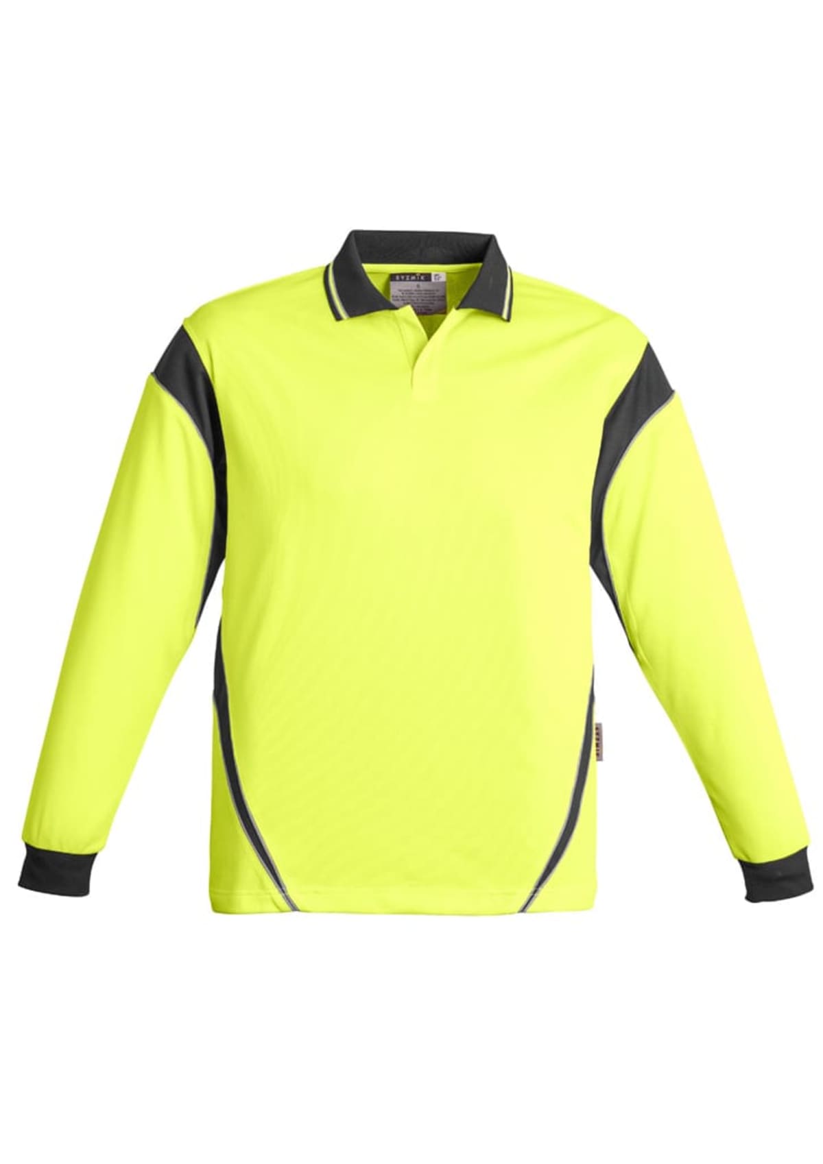 Mens Hi Vis Aztec Long Sleeve Polo