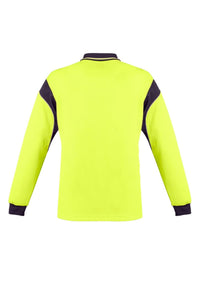 Mens Hi Vis Aztec Long Sleeve Polo