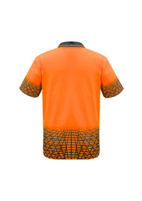 Mens Hi Vis Tracks Short Sleeve Polo