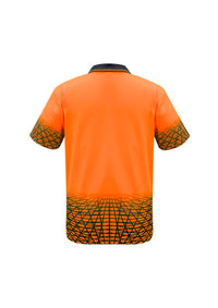 Mens Hi Vis Tracks Short Sleeve Polo