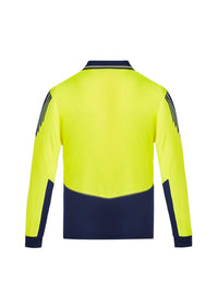 Mens Hi Vis Flux Long Sleeve Polo