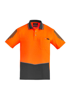 Mens Hi Vis Flux Short Sleeve Polo