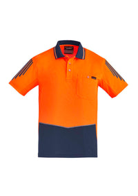 Mens Hi Vis Flux Short Sleeve Polo