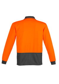 Mens Hi Vis Comfort Back Long Sleeve Polo