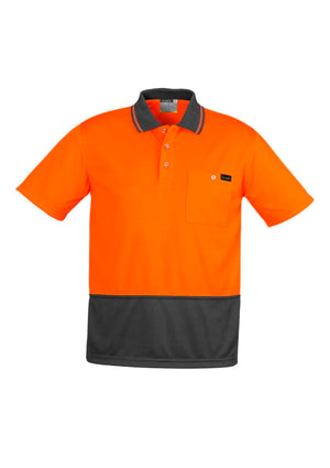 Mens Hi Vis Comfort Back Short Sleeve Polo