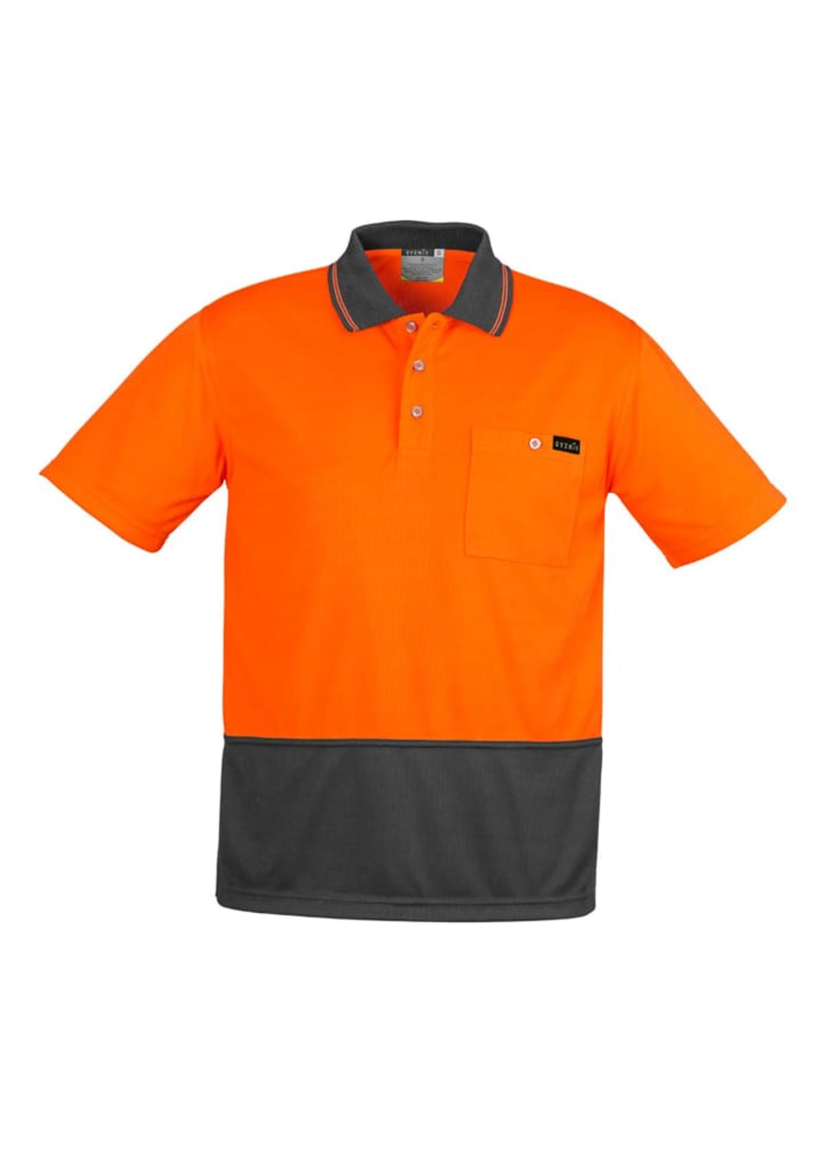 Mens Hi Vis Comfort Back Short Sleeve Polo