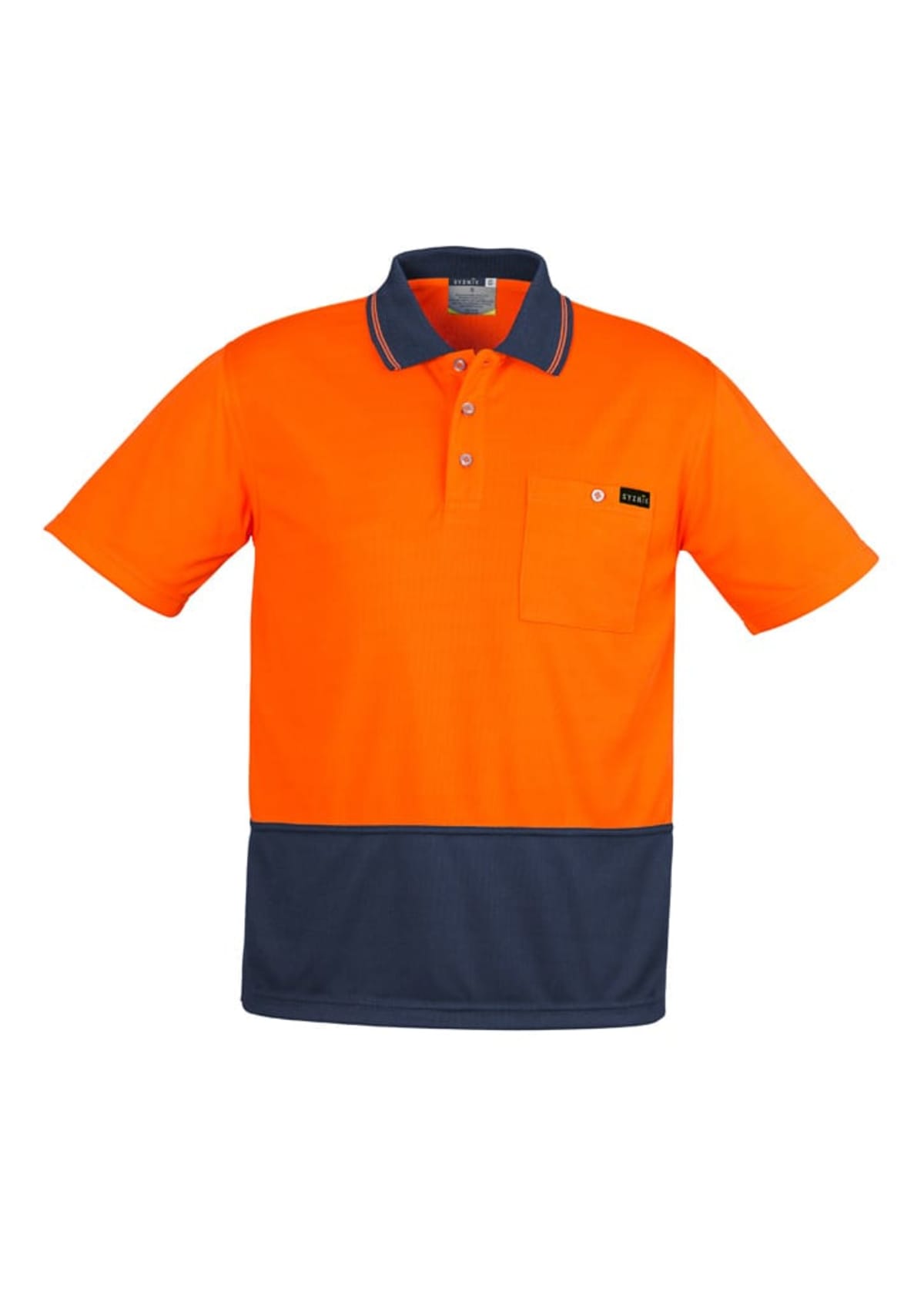Mens Hi Vis Comfort Back Short Sleeve Polo