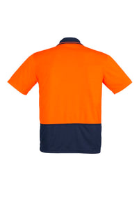 Mens Hi Vis Comfort Back Short Sleeve Polo