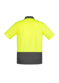 Mens Hi Vis Comfort Back Short Sleeve Polo