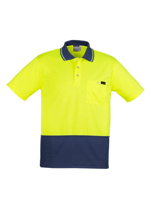 Mens Hi Vis Comfort Back Short Sleeve Polo