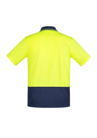 Mens Hi Vis Comfort Back Short Sleeve Polo