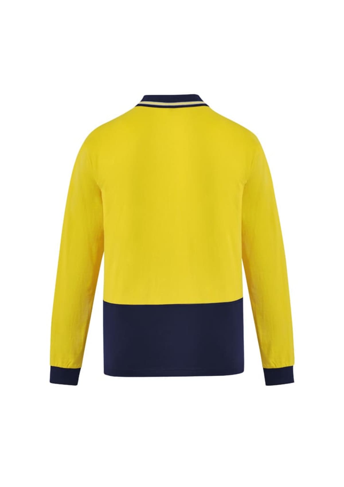 Mens Hi Vis Cotton Long Sleeve Polo