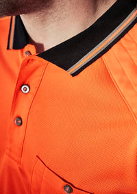 Mens Hi Vis Reinforced Squad Short Sleeve Polo