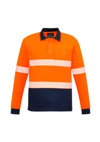 Unisex Hi Vis Segmented Tape Long Sleeve Polo