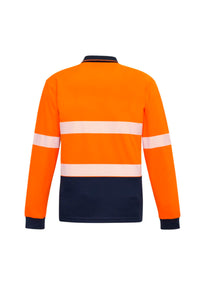 Unisex Hi Vis Segmented Tape Long Sleeve Polo