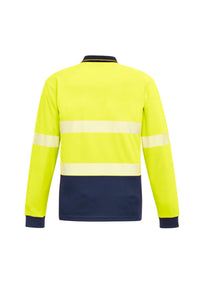 Unisex Hi Vis Segmented Tape Long Sleeve Polo