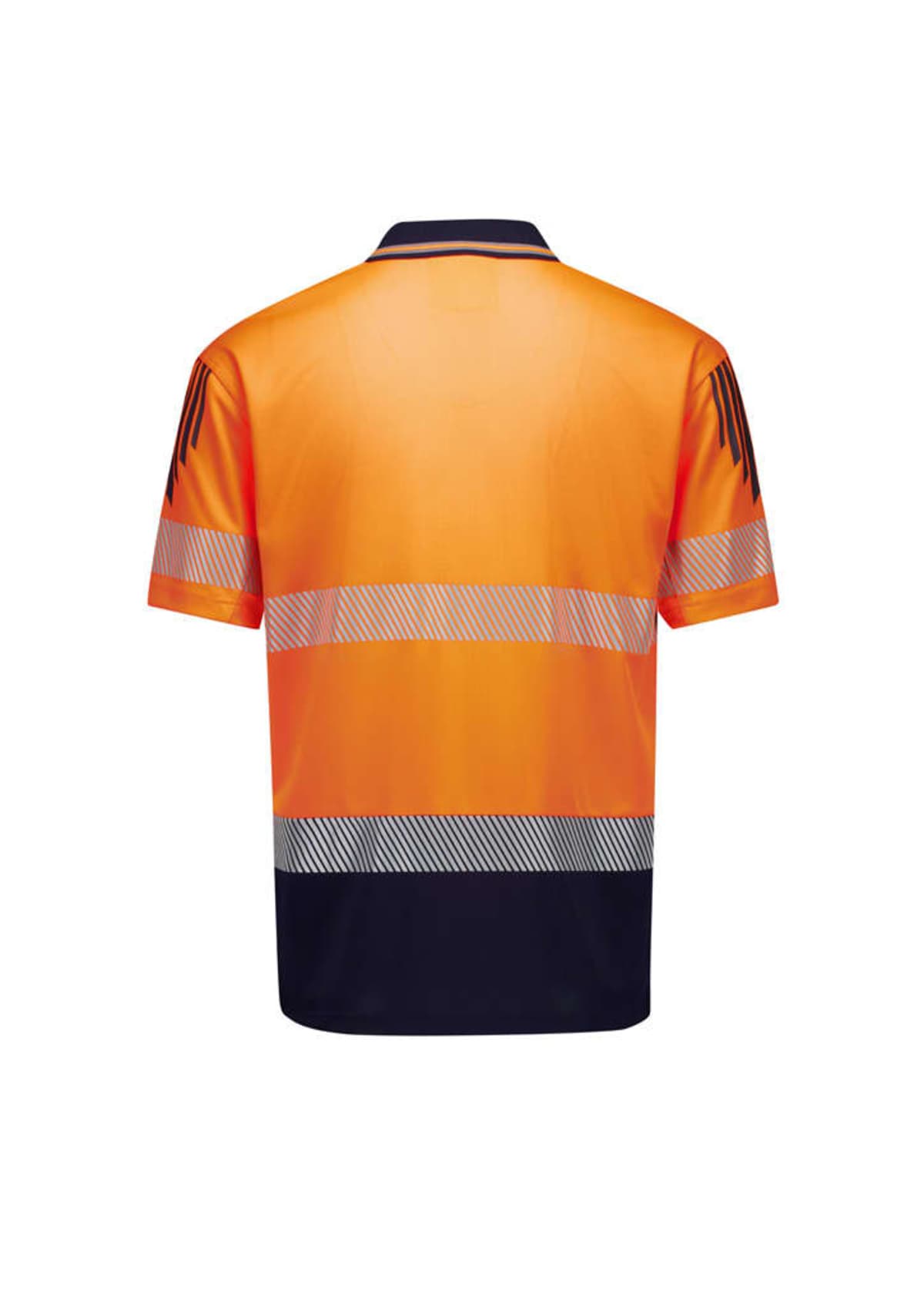 Mens Hi Vis Flux Segmented Tape Short Sleeve Polo