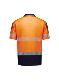 Mens Hi Vis Flux Segmented Tape Short Sleeve Polo