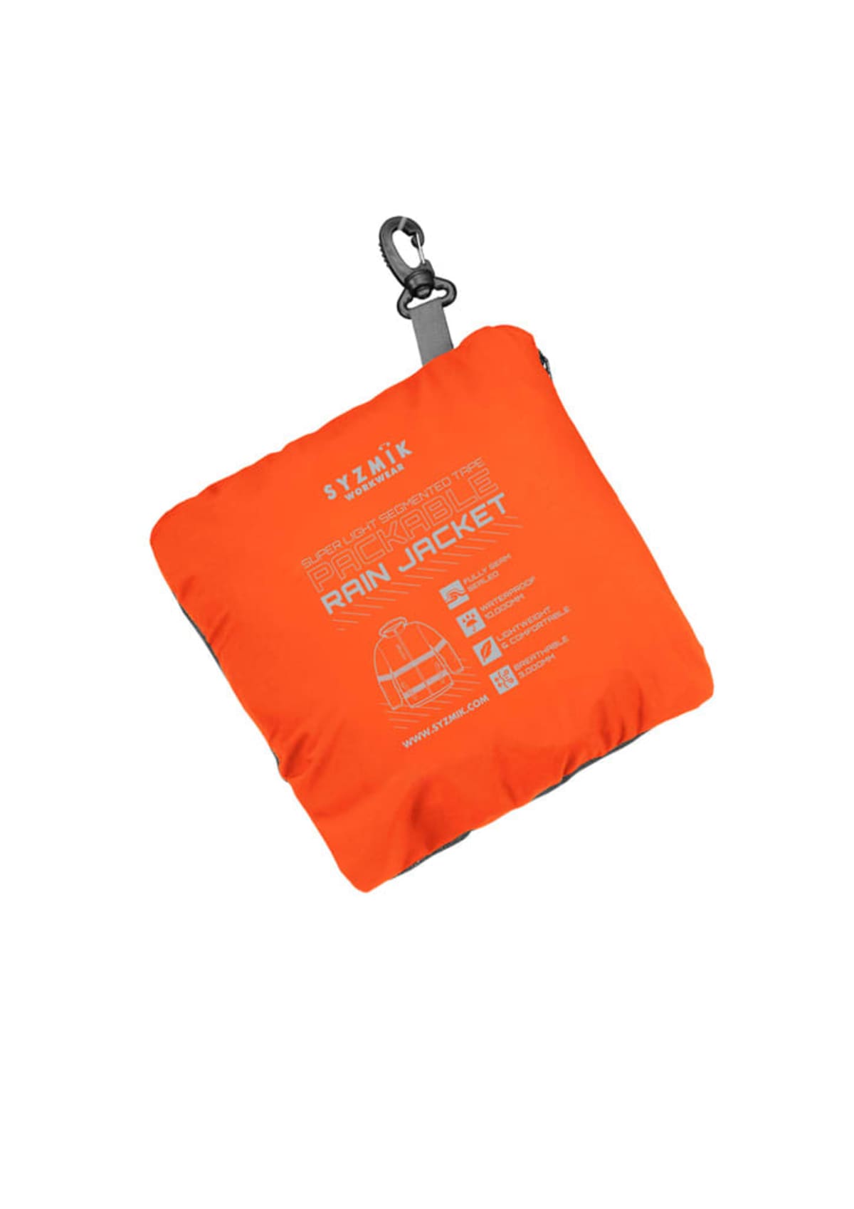 Unisex Super Light Segmented Tape Packable Rain Jacket