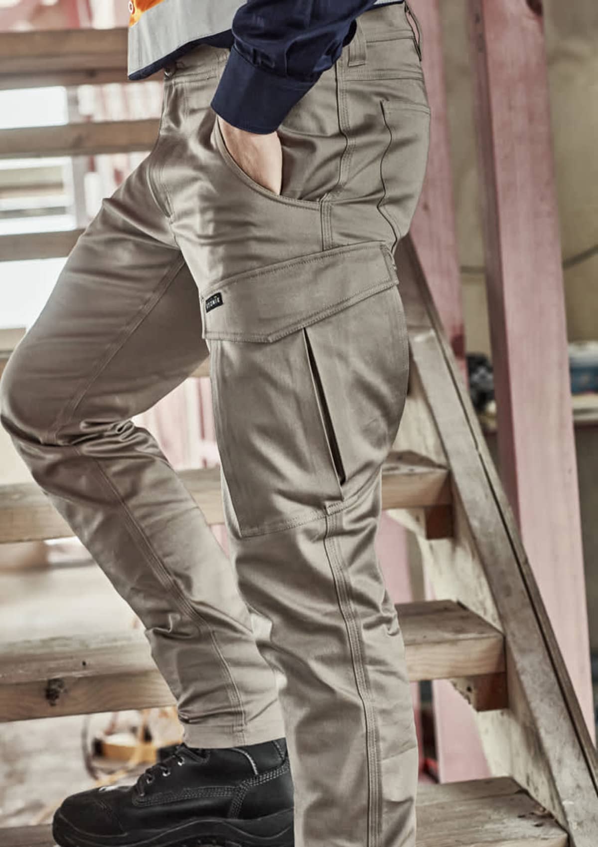 Mens Essential Basic Stretch Cargo Pant