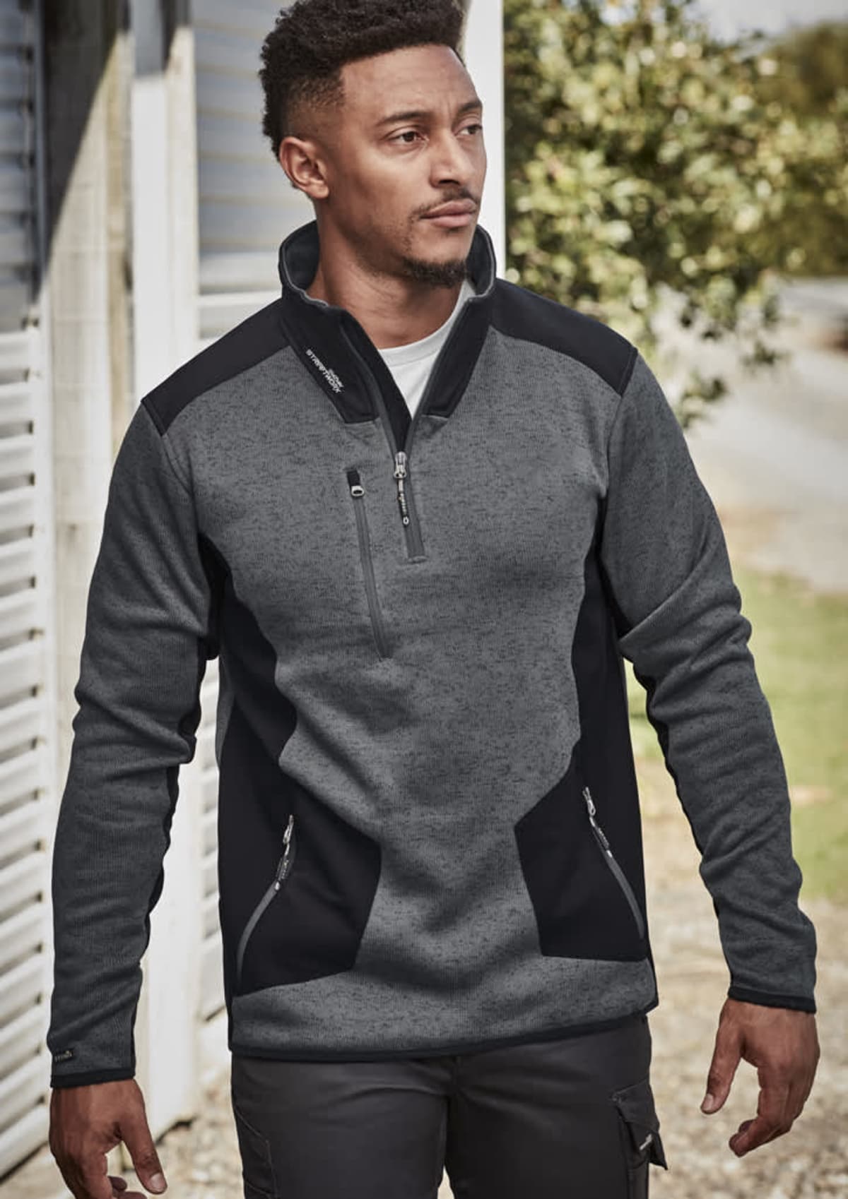 Unisex Streetworx Reinforced Knit 1/2 Zip Pullover