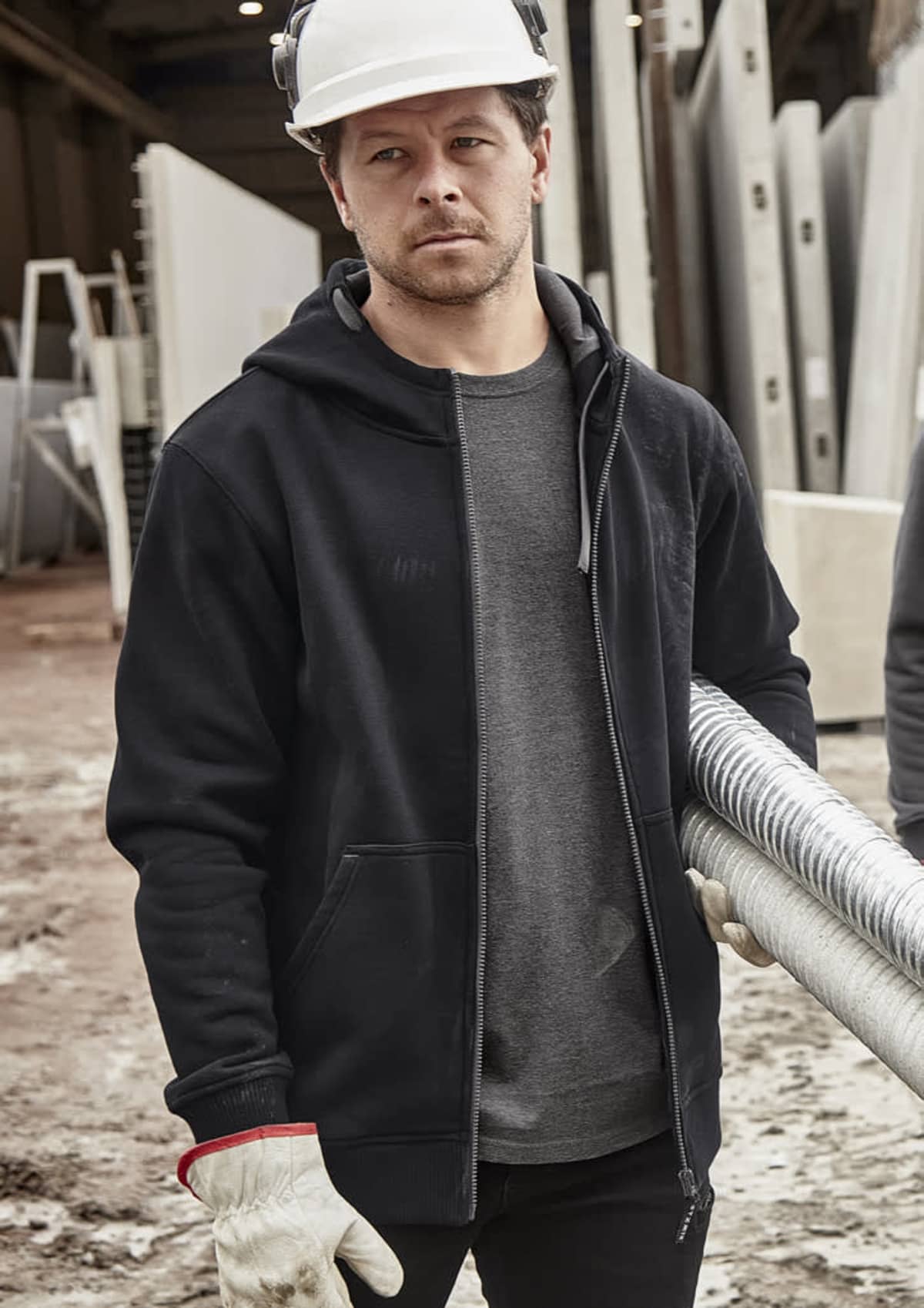 Unisex Zip Front Multi-Pocket Hoodie