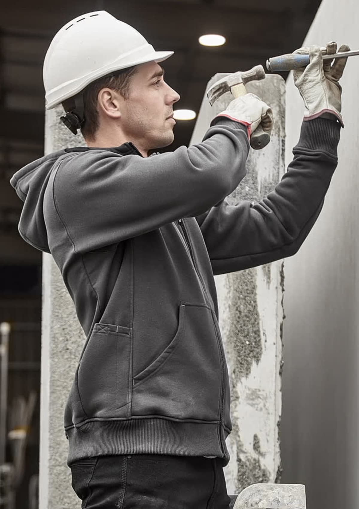 Unisex Zip Front Multi-Pocket Hoodie