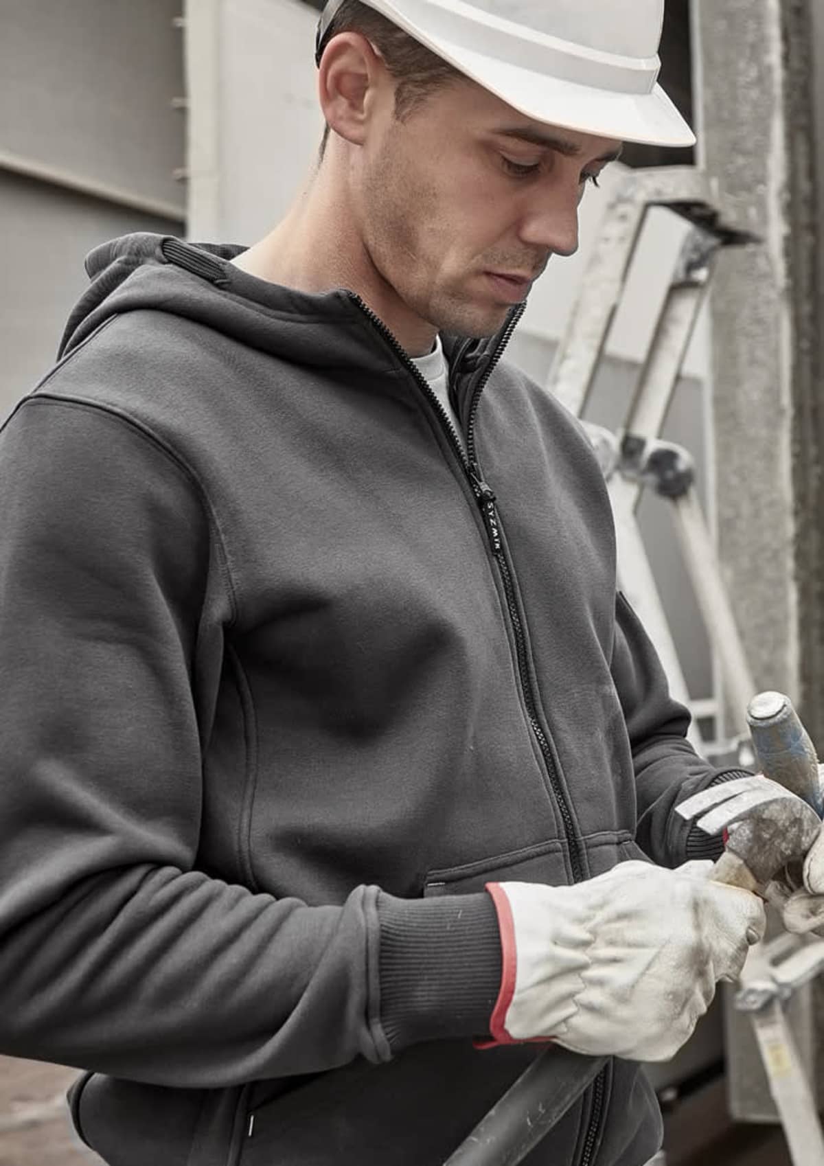 Unisex Zip Front Multi-Pocket Hoodie