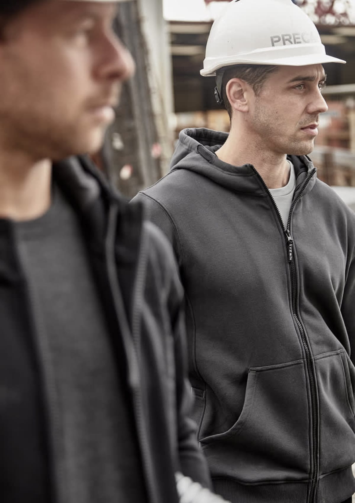 Unisex Zip Front Multi-Pocket Hoodie