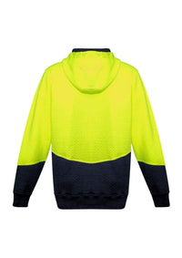 Unisex Hi Vis Textured Jacquard Full Zip Hoodie