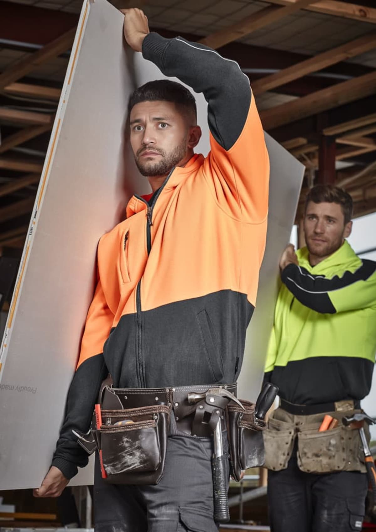 Unisex Hi Vis Full Zip Hoodie