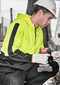 Unisex Hi Vis Full Zip Hoodie