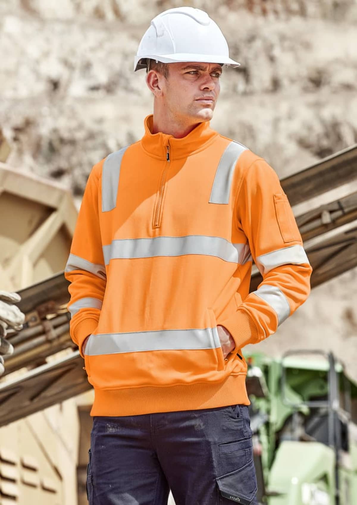 Unisex Hi Vis VIC Rail 1/4 Zip Pullover