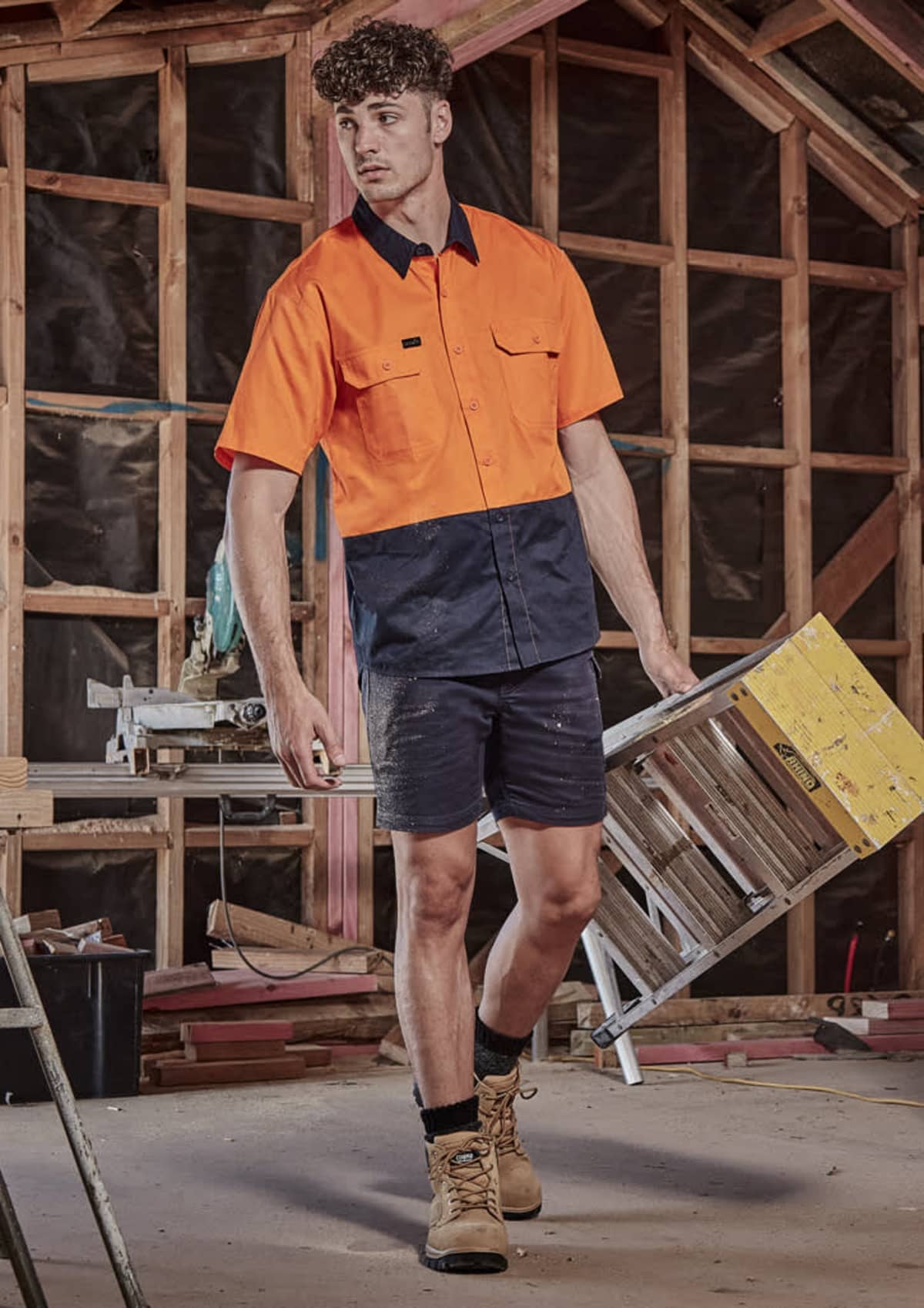 Mens Hi Vis Short Sleeve Shirt