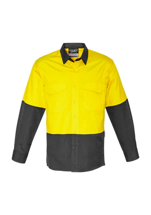 Mens Rugged Cooling Hi Vis Long Sleeve Shirt
