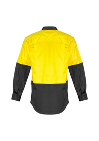 Mens Rugged Cooling Hi Vis Long Sleeve Shirt