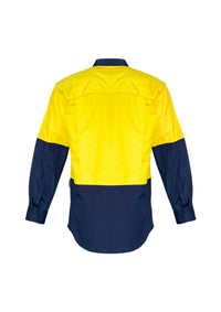 Mens Rugged Cooling Hi Vis Long Sleeve Shirt